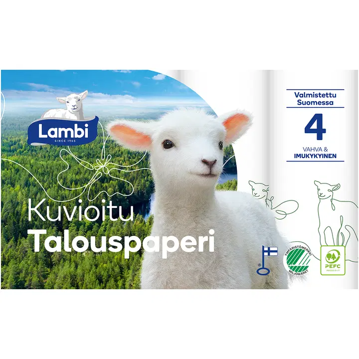 Lambi talouspaperi 4rl kuvioitu