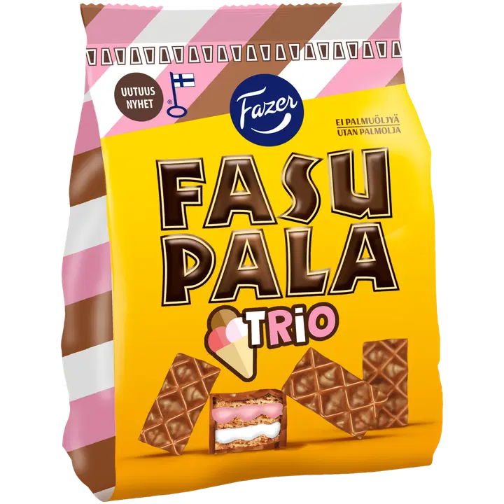Fazer Fasupala Trio vohvelikeksi 215 g