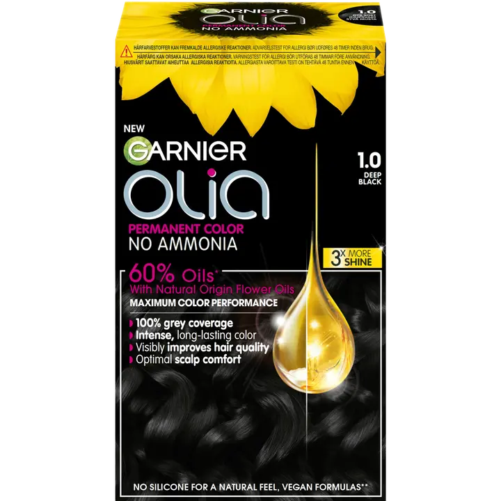 Garnier Olia 1.0 Night Black kestoväri 174ml