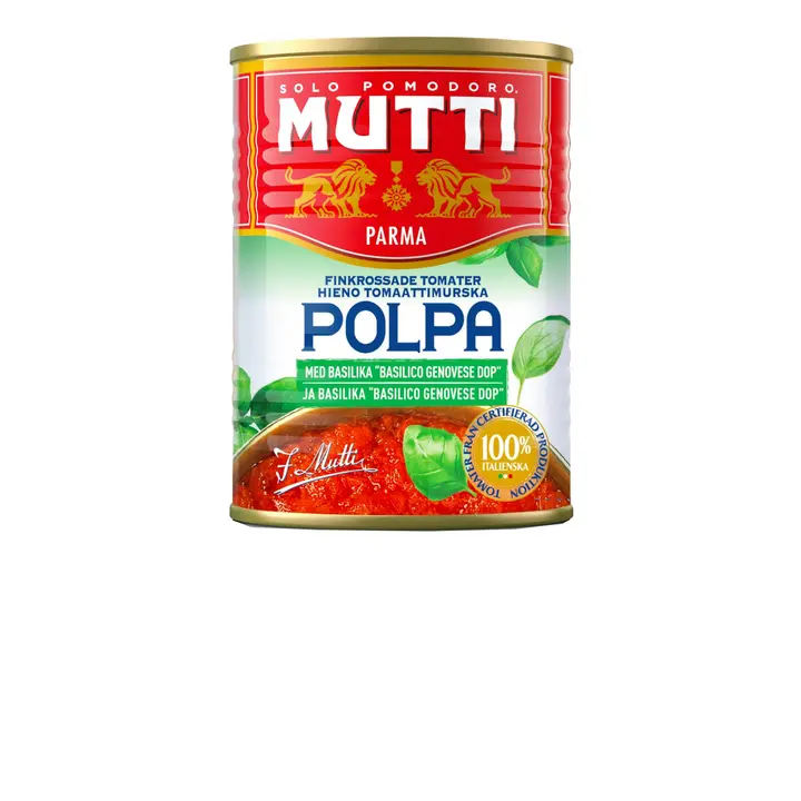 Mutti Polpa basilika hieno tomaattimurska 400g