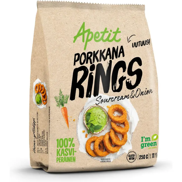 Apetit Porkkanarings Sourcream&onion pakaste 250g