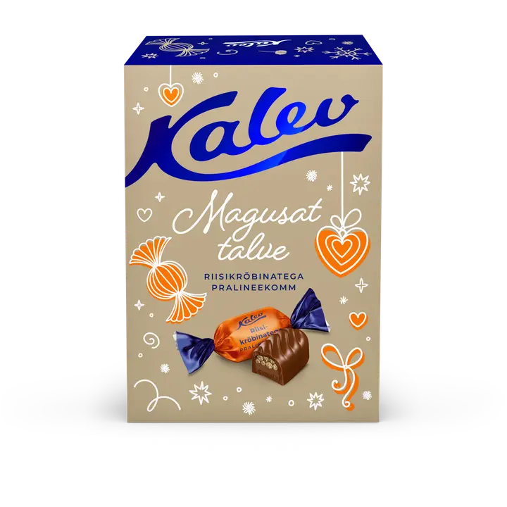 KALEV Riisikrõbinatega pralineekomm piimašokolaadis 150g