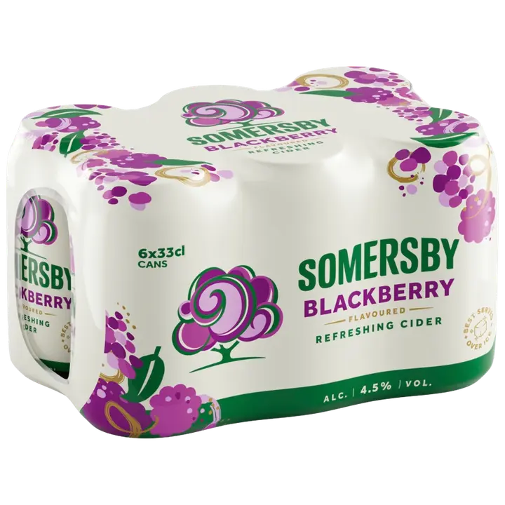 6-pack Somersby Blackberry siideri 4,5 % tölkki 0,33 L