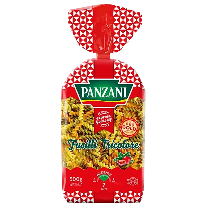 Panzani Fusilli 3-värvilised makaronid 500g