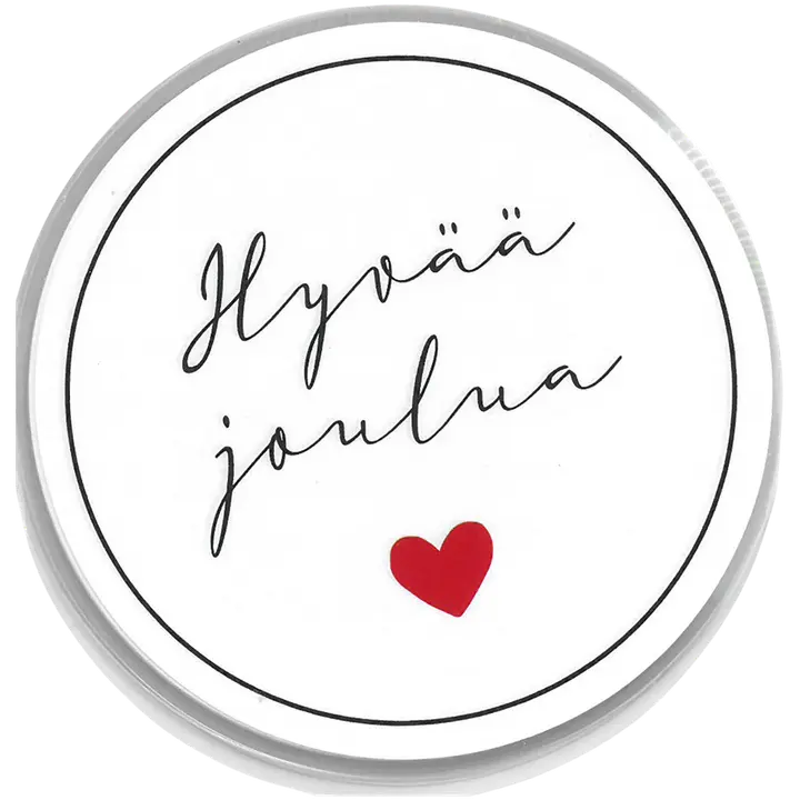 J.K. Primeco tarra Hyvää joulua pyöreä valkoinen 10kpl