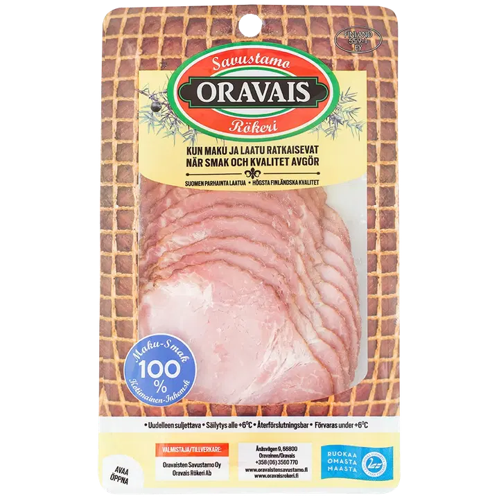 Oravais Savustettu porsaan niska, viipaleet 170g
