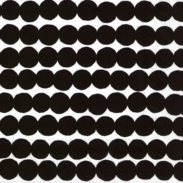 Marimekko 33cm Räsymatto musta 20kpl lautasliina