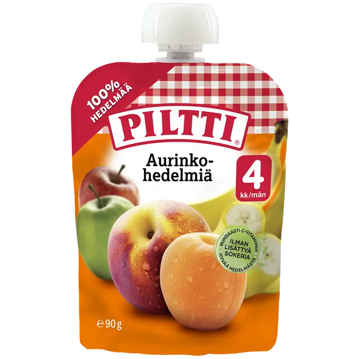 Piltti 90g Aurinkohedelmiä hedelmäsose 4kk annospussi