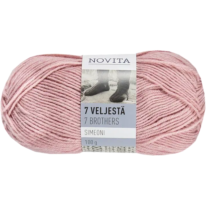 Novita 7 Veljestä lanka Simeoni 100g marjapuuro 053 yarn