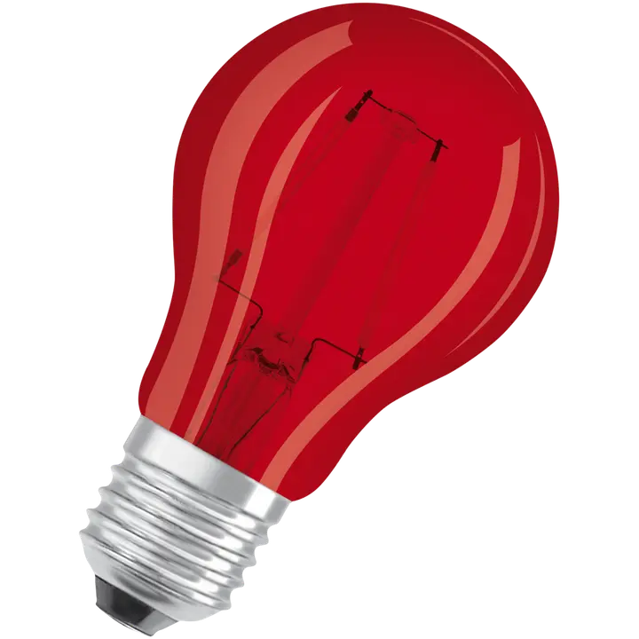 OSRAM LED-värilamppu Star Decor 2,5W punainen 45lm E27 lasi
