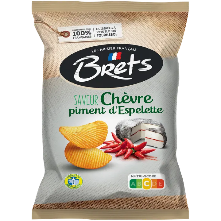 Brets kartulikrõpsud kitsejuustu ja Espelette tšilli maitselised 125g