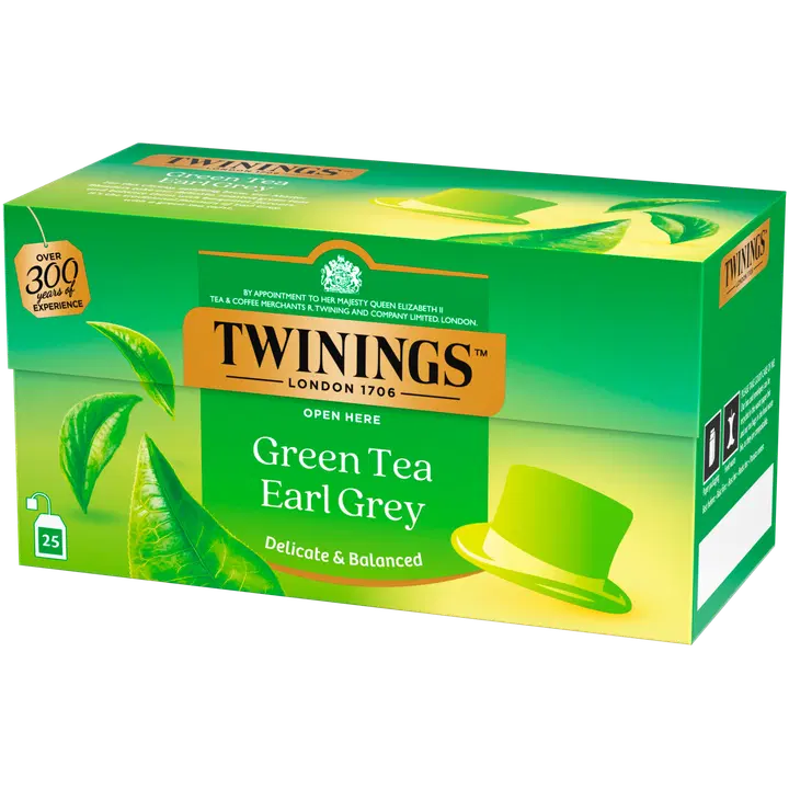 Twinings 25x1,6g Green Tea Earl Grey tee