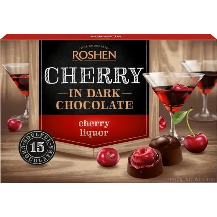 Roshen kirss šokolaadis kirsilikööriga 155g