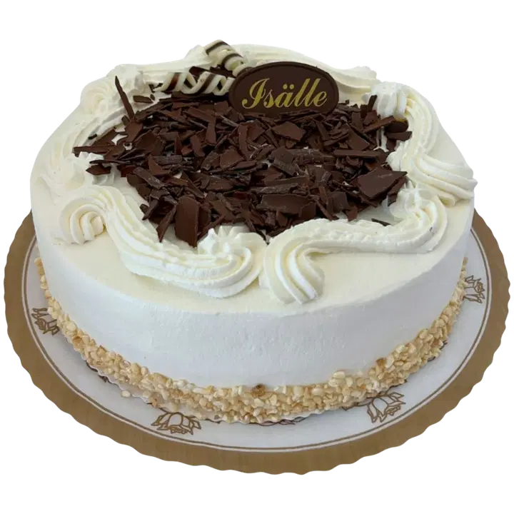 Pulla-Pirtti Isänkakku 900g vähälaktoosinen vadelmanmakuinen täytekakku 8-10 henkilölle