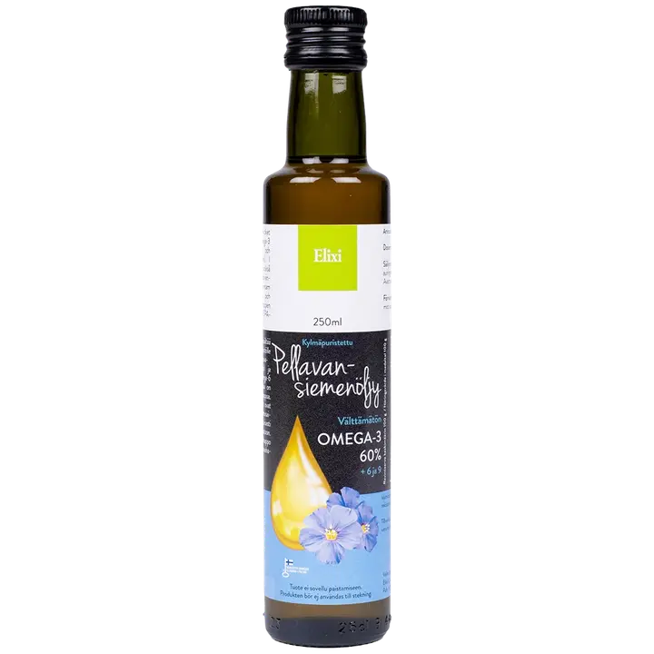 Elixi Pellavansiemenöljy 250 ml kylmäpuristettu