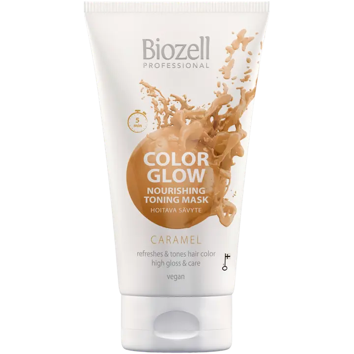Biozell Color Glow Hoitava sävytenaamio Caramel 150ml