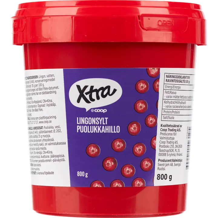 Xtra puolukkahillo 800 g