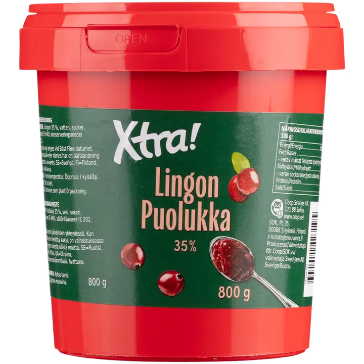 Xtra puolukkavalmiste 800 g