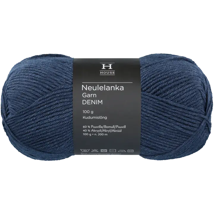 House lanka puuvillasekoite Denim 100 g Navy blue 11589