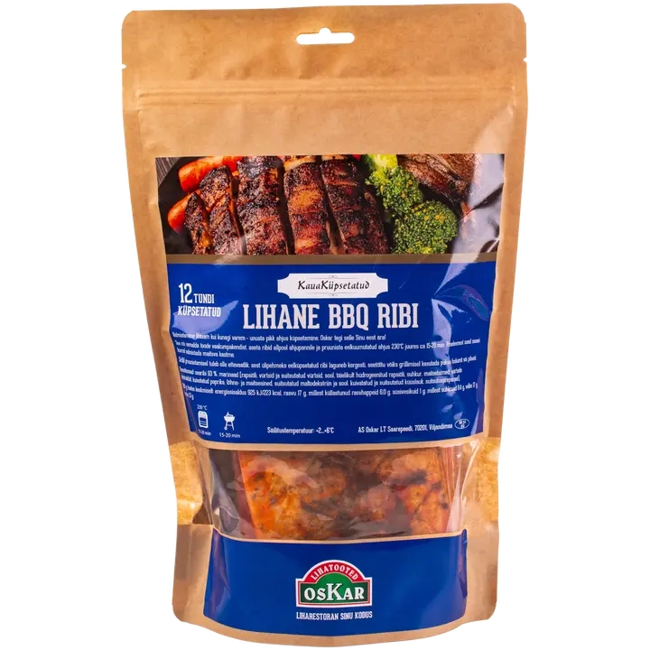 Oskar Kauaküpsetatud Lihane Bbq Ribi ~700G