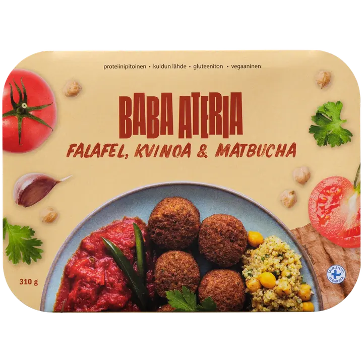 Baba Ateria 310g, Falafel, kvinoa & matbucha