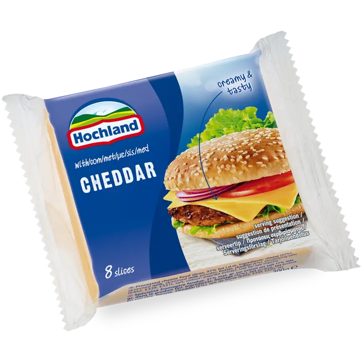 Hochland Cheddar sulatejuustoviipaleet 200 g