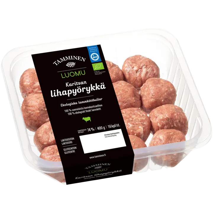 Tamminen luomukaritsan lihapyörykkä 16kpl 400g