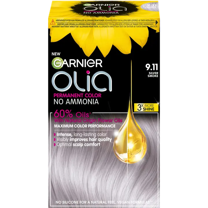 Garnier Olia 9.11 Silver Smoke kestoväri 174ml
