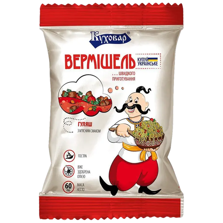 Kuhovar guljašimaitselise puljongiga kiirnuudlid 60g