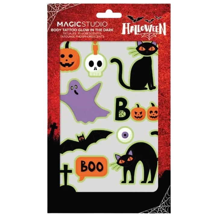 Magic Studio Halloween pimeässä hohtavat tatuoinnit