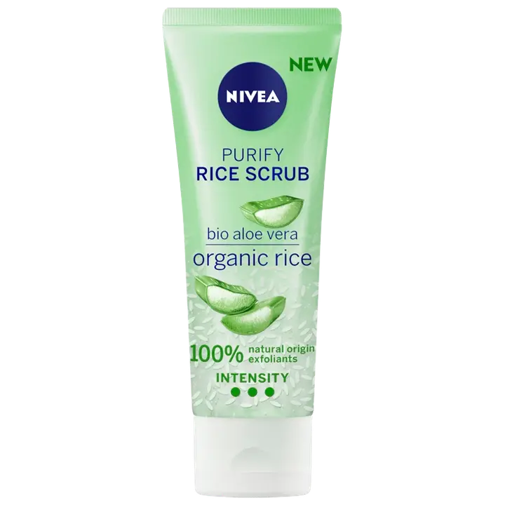 NIVEA 75ml Purify Rice Scrub -kuorintavoide sekaiholle