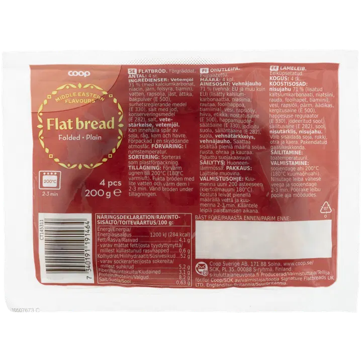 Coop flatbread ohutleipä 200 g