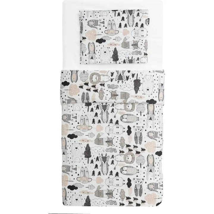 Familon vauvan pussilakanasetti kaverit organic kaakao 84x125/35x45