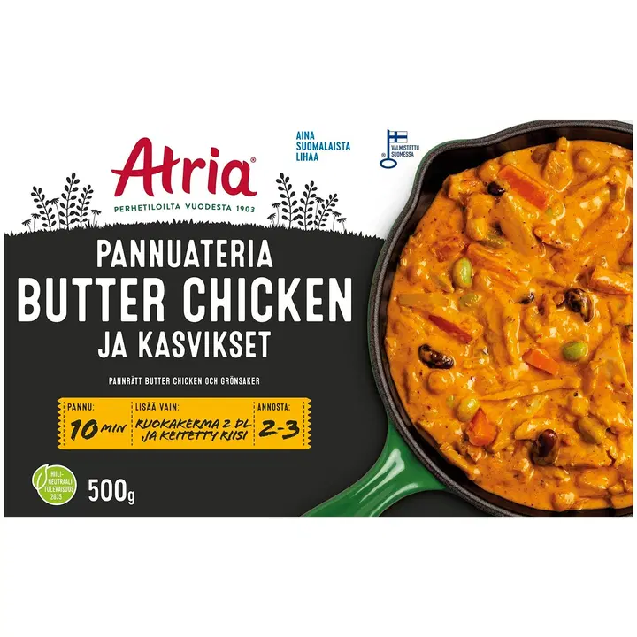 Atria Pannuateria Butter Chicken ja Kasvikset 500g