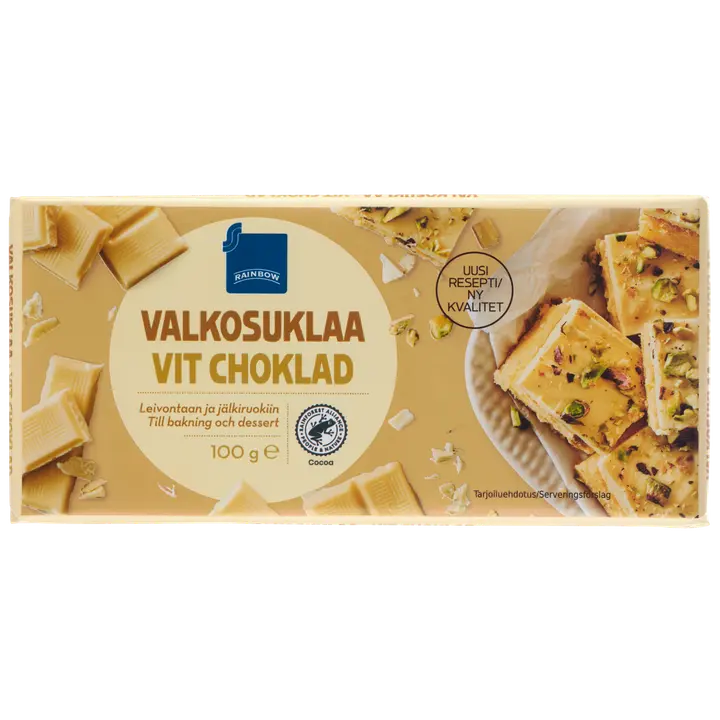 Rainbow 100g valkosuklaa leivontaan