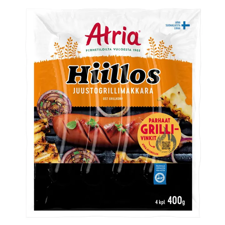 Atria Hiillos Juustogrillimakkara 400g