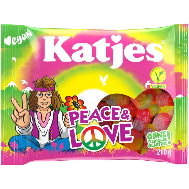 Katjes puuviljakummikommid Peace & Love 210g