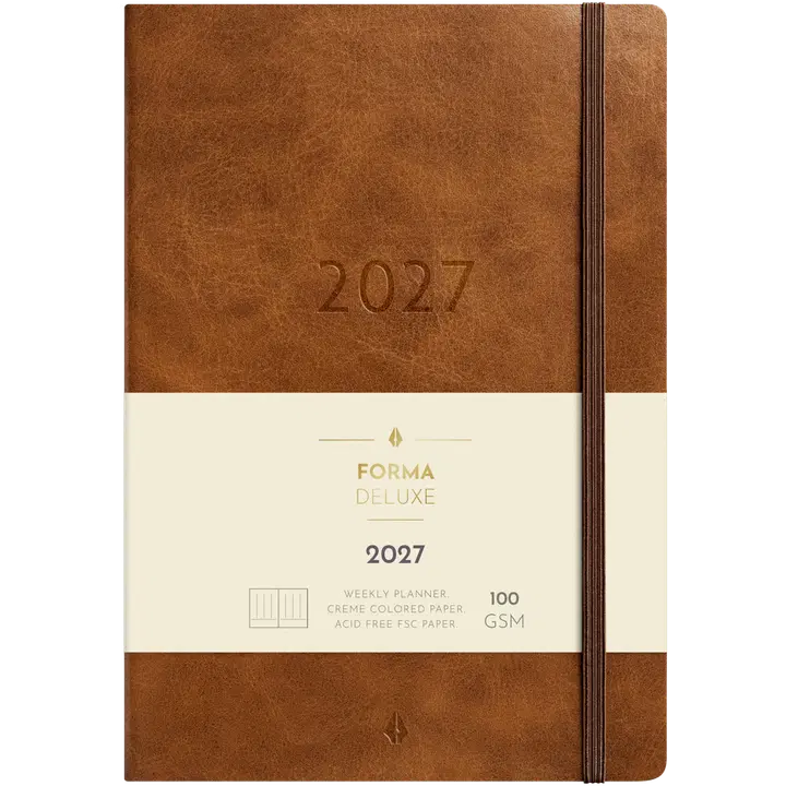Burde Kalenteri 2027 Business Forma Deluxe ruskea