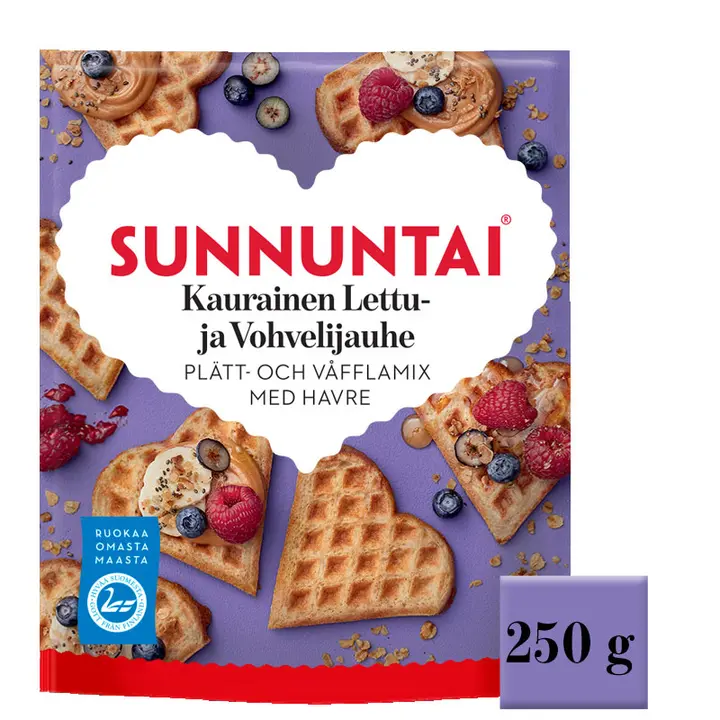 Sunnuntai 250g lettu- ja vohvelijauhe 100% kauraa