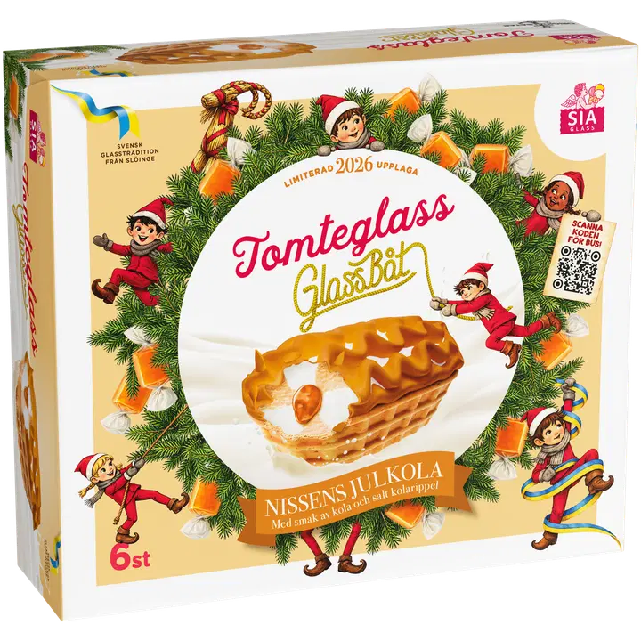 SIA Glass toffee jäätelövene 6x70g