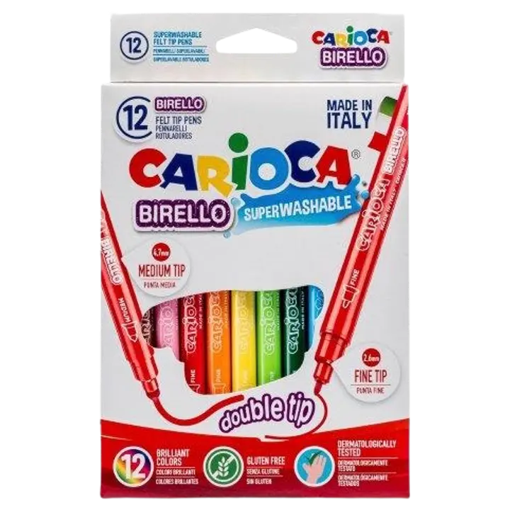 Viltpiiats 12 värvi 2 otsa