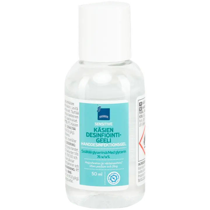 Rainbow käsien desinfiointigeeli sensitive 50 ml