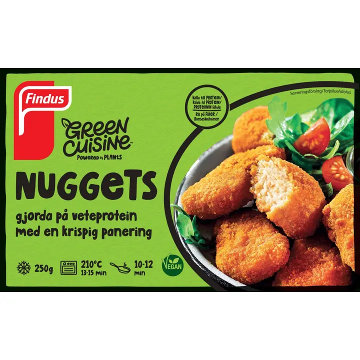 Findus Green Cuisine Vegenuggetit 250g, pakaste