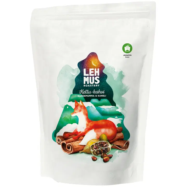 Lehmus Roastery Kettu-kahvi Kaneli & Kardemumma 220g suodatinjauhettu