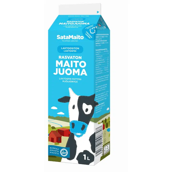 Satamaito Laktoositon rasvaton maitojuoma ESL 1l