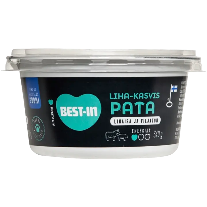 Best-In Liha-kasvispata Koiran Tuoreruoka 340g