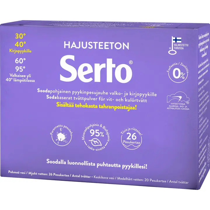 Serto 0,890kg Hajusteeton Pyykinpesujauhe