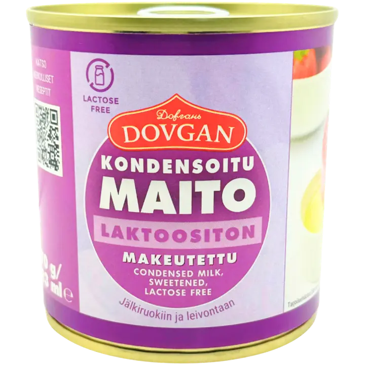 Dovgan Laktoositon Kondensoitu maito, makeutettu 370 g / 283 ml