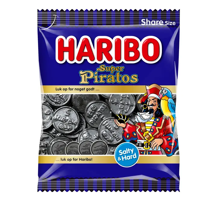 HARIBO Super Piratos 120g Salmiakkikarkkipussi