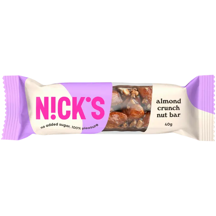 Nick’s almond crunch nut bar mantelipatukka 40g